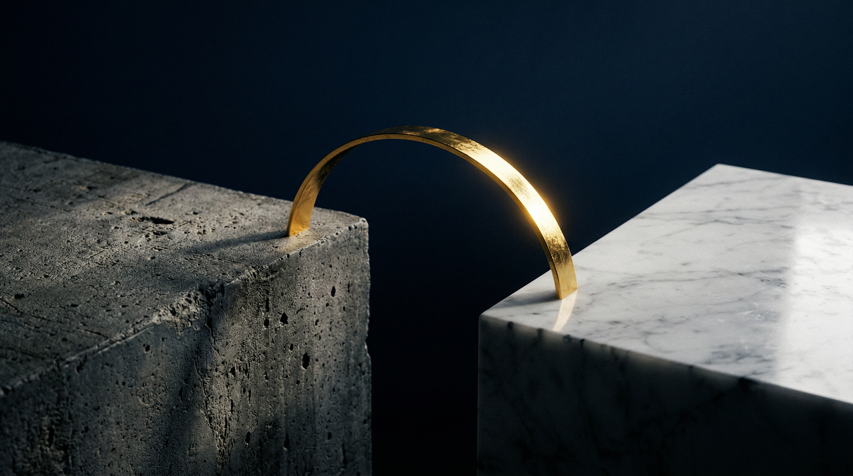 A golden bridge connecting two surfaces